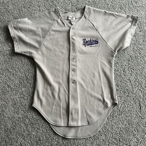 VTG Bike Colorado Rockies Button Up Jersey Youth Xl‎ Or Adult XS